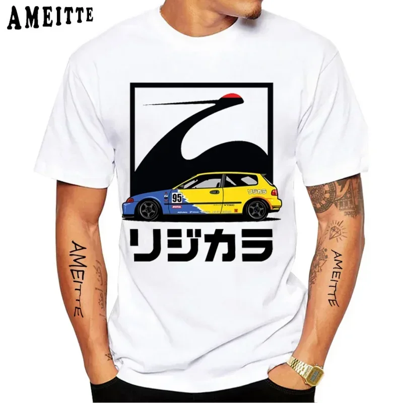 JDM Civic Тип R eg хэтчбек ложка Спортивная Мужская футболка с коротким рукавом