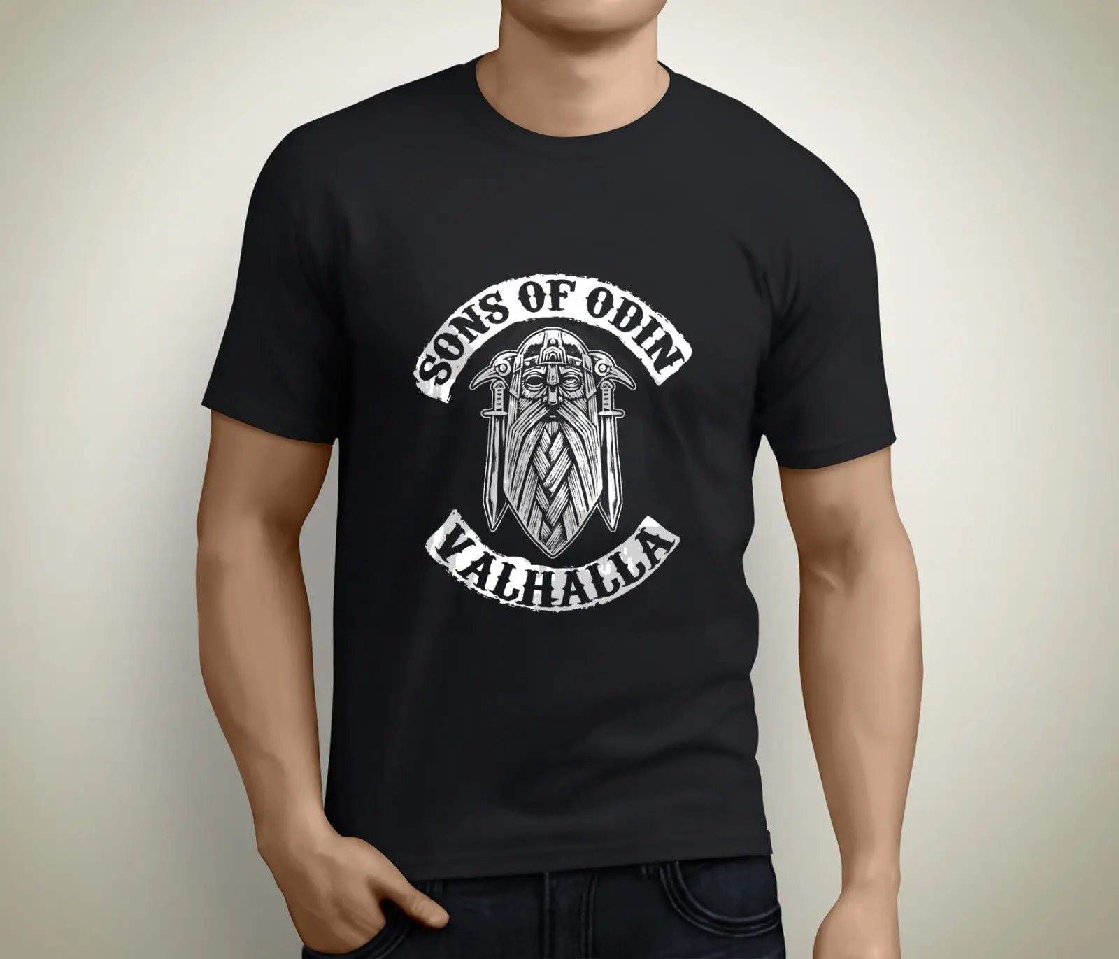 

Son of Odin, Valhalla Viking'er Warrior Norse Myth T-Shirt 100% Cotton O-Neck Summer Short Sleeve Casual Mens T-shirt Size S-3XL