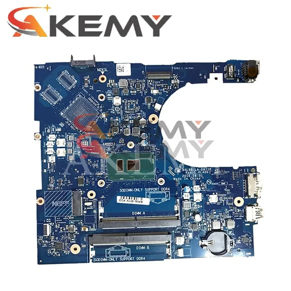 Работая для dell inspiron 5566 5468 материнская плата BAL60 LA-D871P i3-6006u тестирование - купить по