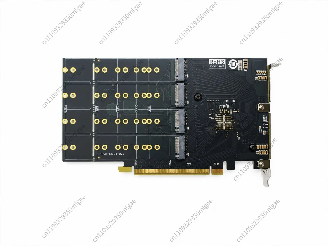 Фото Карта расширения PEX88048 PCIe 4.0 X16 на 8 портов U.2 NVMe с функцией разделения полос пропускания для 8 SSD-накопителей №1