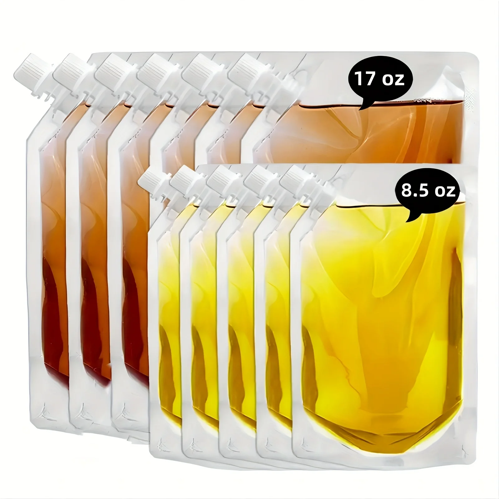 

12pcs Concealable and Reusable Cruise Sneak Flask Liquor Pouches - 8oz/17oz Flask Kit with Funnel - Perfect for Hiding Alcohol a