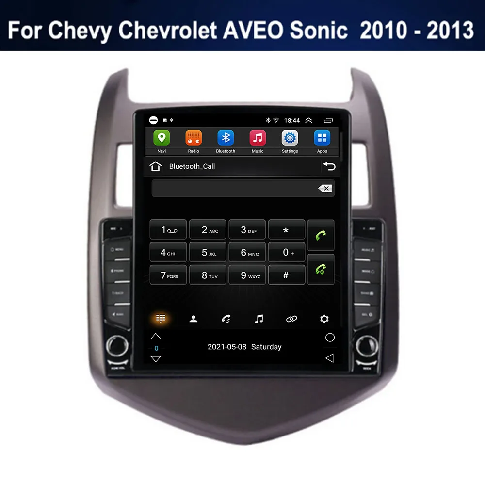 Автомобильный радиоприемник Tesla Style 2Din Android 14 для Chevy Chevrolet AVEO Sonic 2010-13