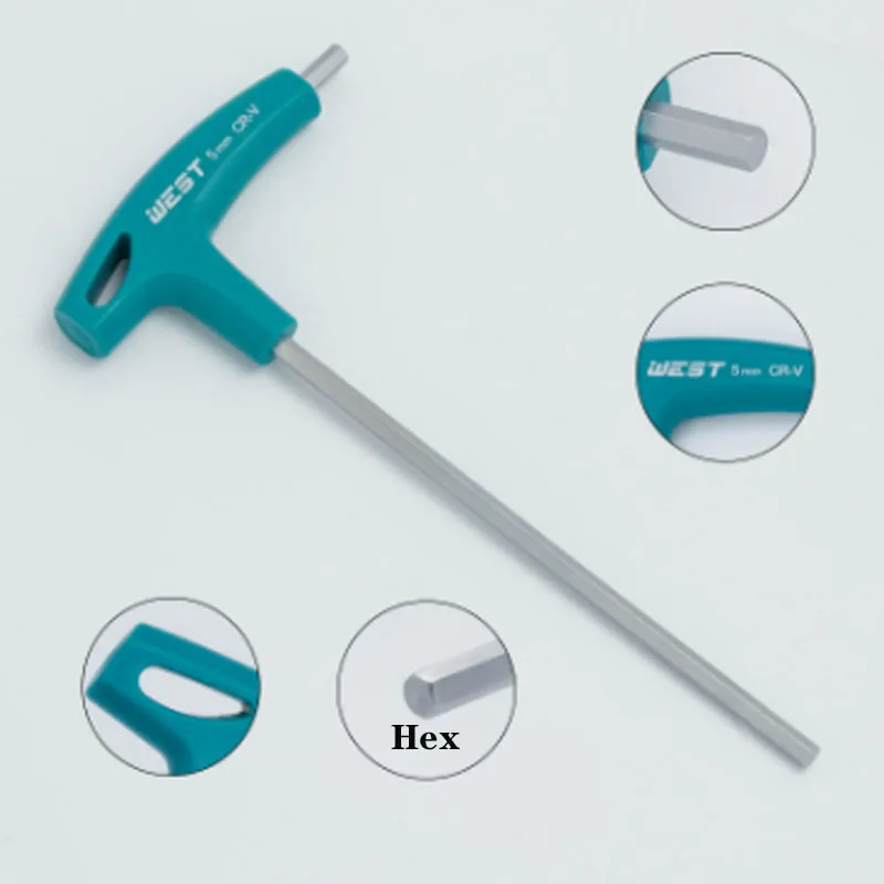 Т-образный шестигранный ключ Cr-v