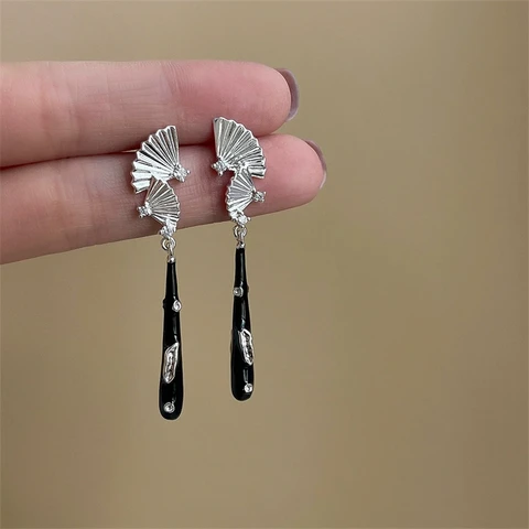 Серьги-подвески гуантуо капельки цинковый сплав