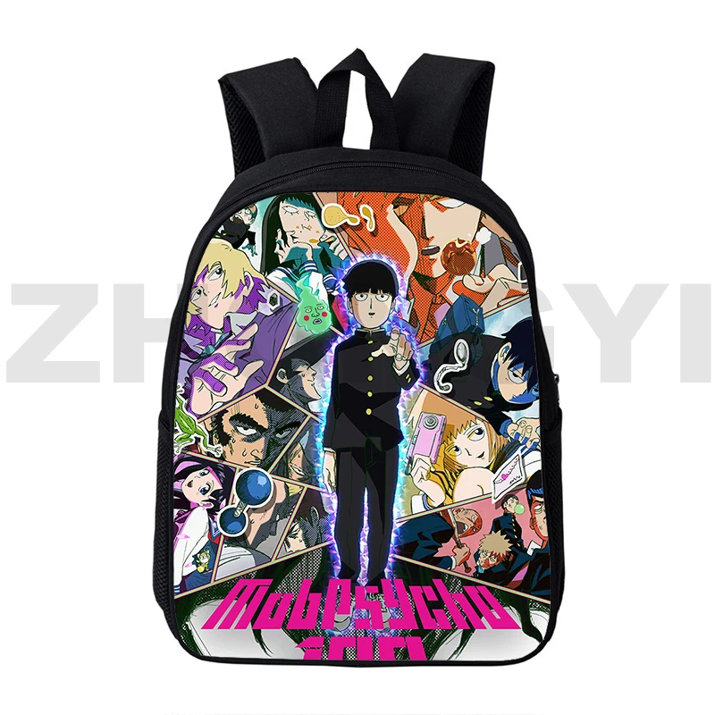 

Cartoon Printing Mob Psycho 100 Backpacks 12/16 Inch Anime Japanese Bag Kids Primary School Bag Cute Bookbag Fashion Travel Bag