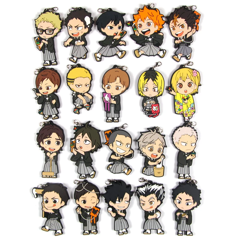 

Haikyuu Oikawa Tooru Kenma Kozume Kei Tsukishima Shoyo Hinata Shimizu Kiyoko Rubber Pendant Peripherals Model Toy