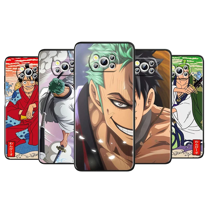 

One Piece Cartoon Cool For Xiaomi Poco M4 X4 X3 F3 GT NFC M3 C3 M2 F2 F1 X2 Pro Silicone Soft Black Phone Case Cover Capa Coque