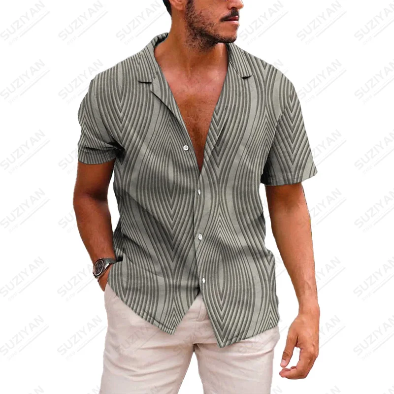 

Best Selling Mens Clothes Floral Vintage Urban Style Patterns Shirts Wear Turn-Down Men Stand Collar Loose 3D Printing