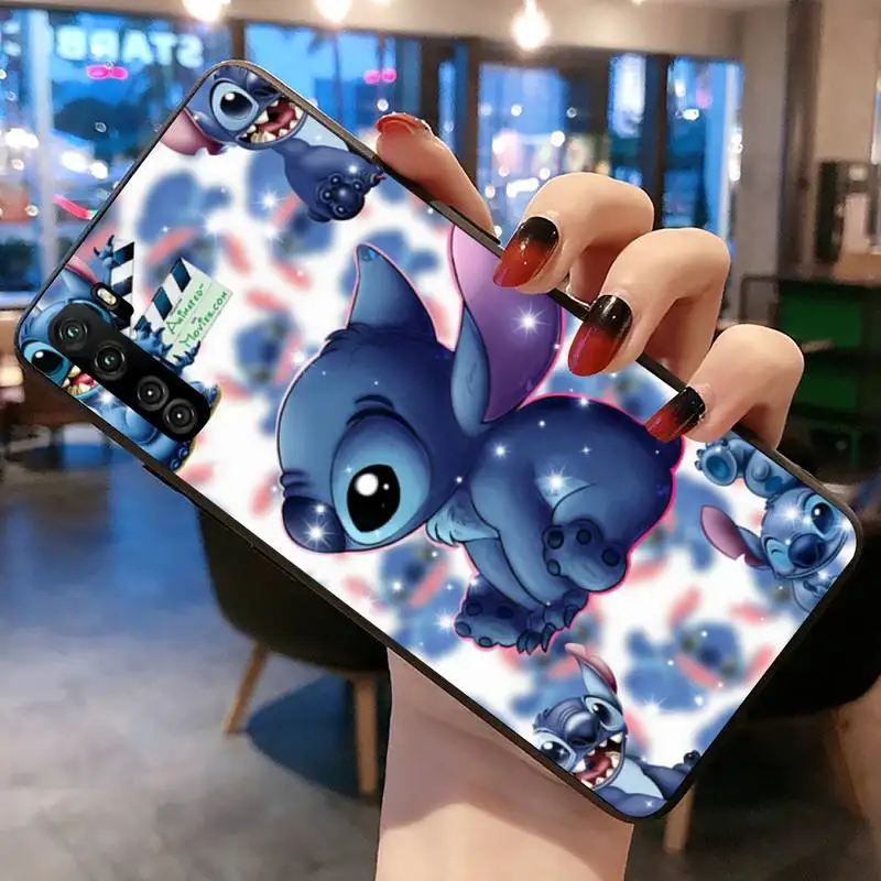 cute cartoon stitch phone case for huawei p20 p30 p40 lite e pro mate 40 30 20 pro p smart 2020 free global shipping