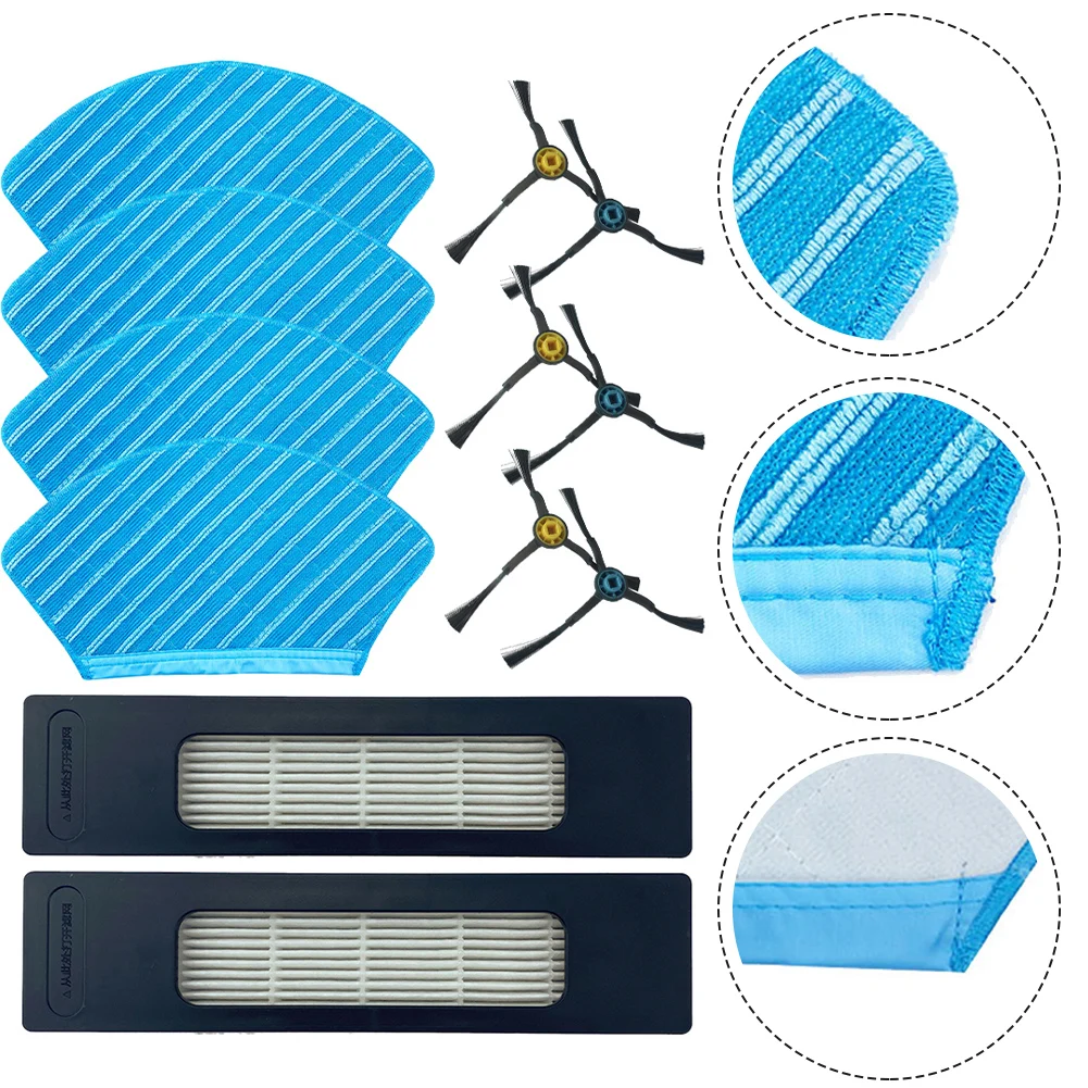 Боковые щетки тряпки для швабры детали чистки робота-пылесоса легко удаляемые