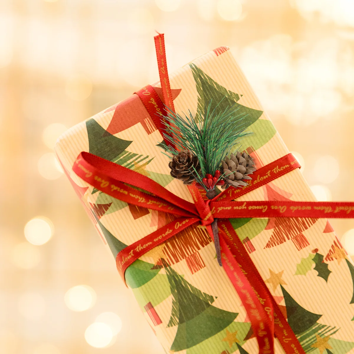 

10 Small Tree Pick Artificial Holly Wire Stem Pick Christmas Decoration Christmas Flowers Artificial for Decoration