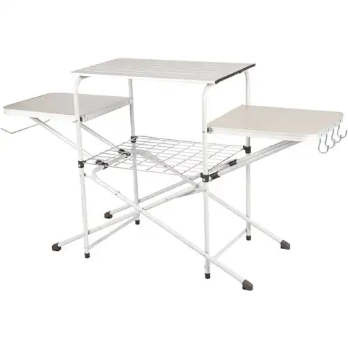 

Camp Kitchen Cooking Stand with Three Table Tops Ultralight Hiking Climbing Picnic Folding Tables