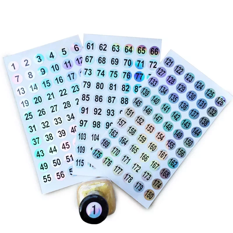 Number Sticker Label For Nail Polish Varnish 1-180/ 1-300 Color Gel Marking Numbering Digital Label Manicure Display Tool