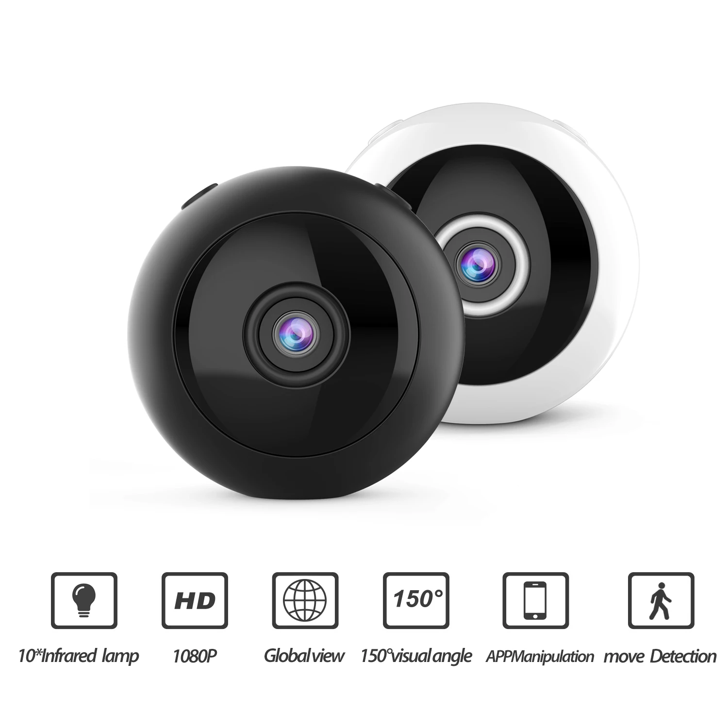 

W8 HD WiFi Camera Mini 1080p Small Monitoring Outdoor Small Camera Home Infrared Night Vision Wide-angle Monitoring