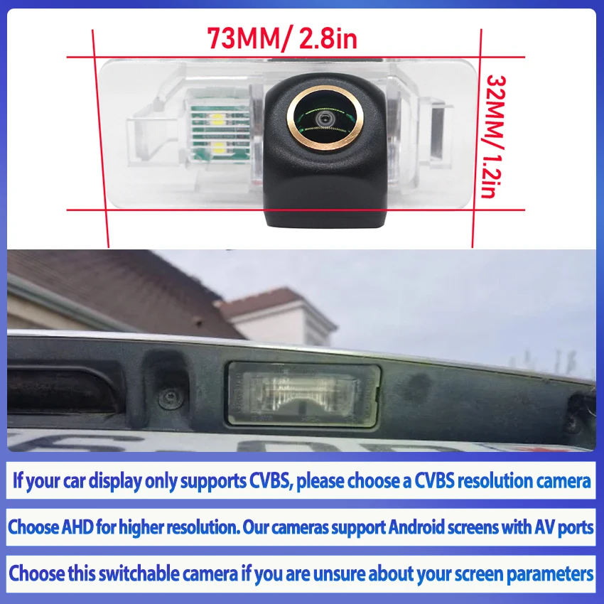 Фото Для BMW Mini Cooper R50 R52 R53 R56 2001~2008 годов выпуска, автомобильная камера заднего вида с ночным видением, водонепроницаемая, высококачественная HD RCA. №2