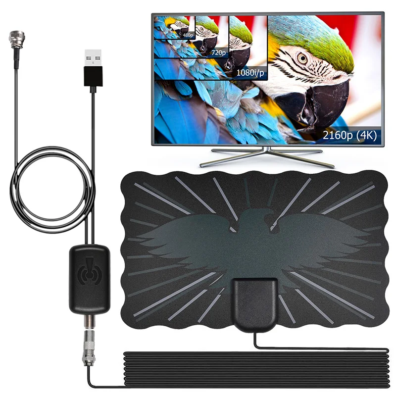 

HD Digital TV Antenna 4K 8K 1080p Fire Tv Stick Cable Indoor Smart Switch Amplifier Signal Booster