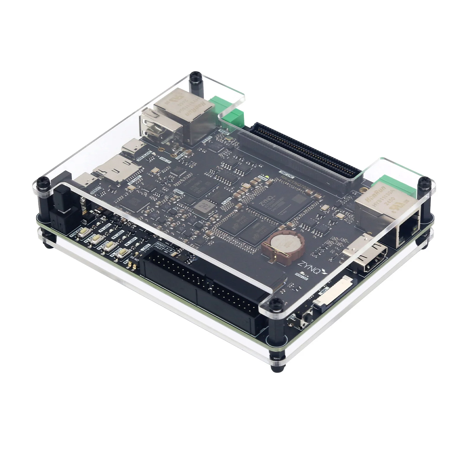Фото Плата разработки HamGeek RK-ZYNQ7020-F ZYNQ7020 для FPGA FMC с 40-контактным интерфейсом ввода/вывода, поддержка дополнительной карты AD9361 №5