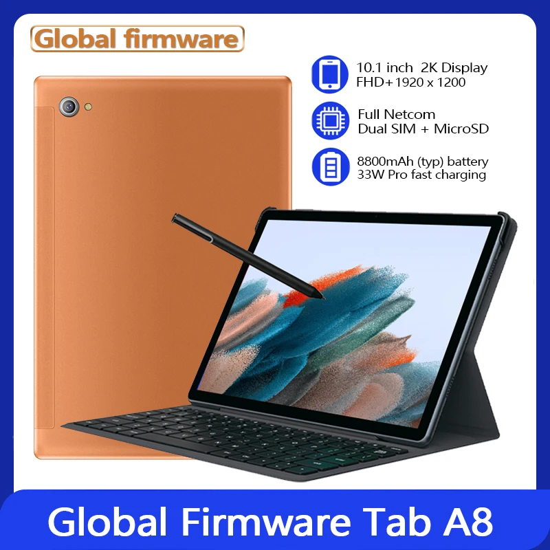 

2022 Global Firmware Tab A8 Android Tablet 12GB 512GB Support Dual Wifi SIM Card 5G Network 10 Inch Tablets 8800mAH Tablet PC