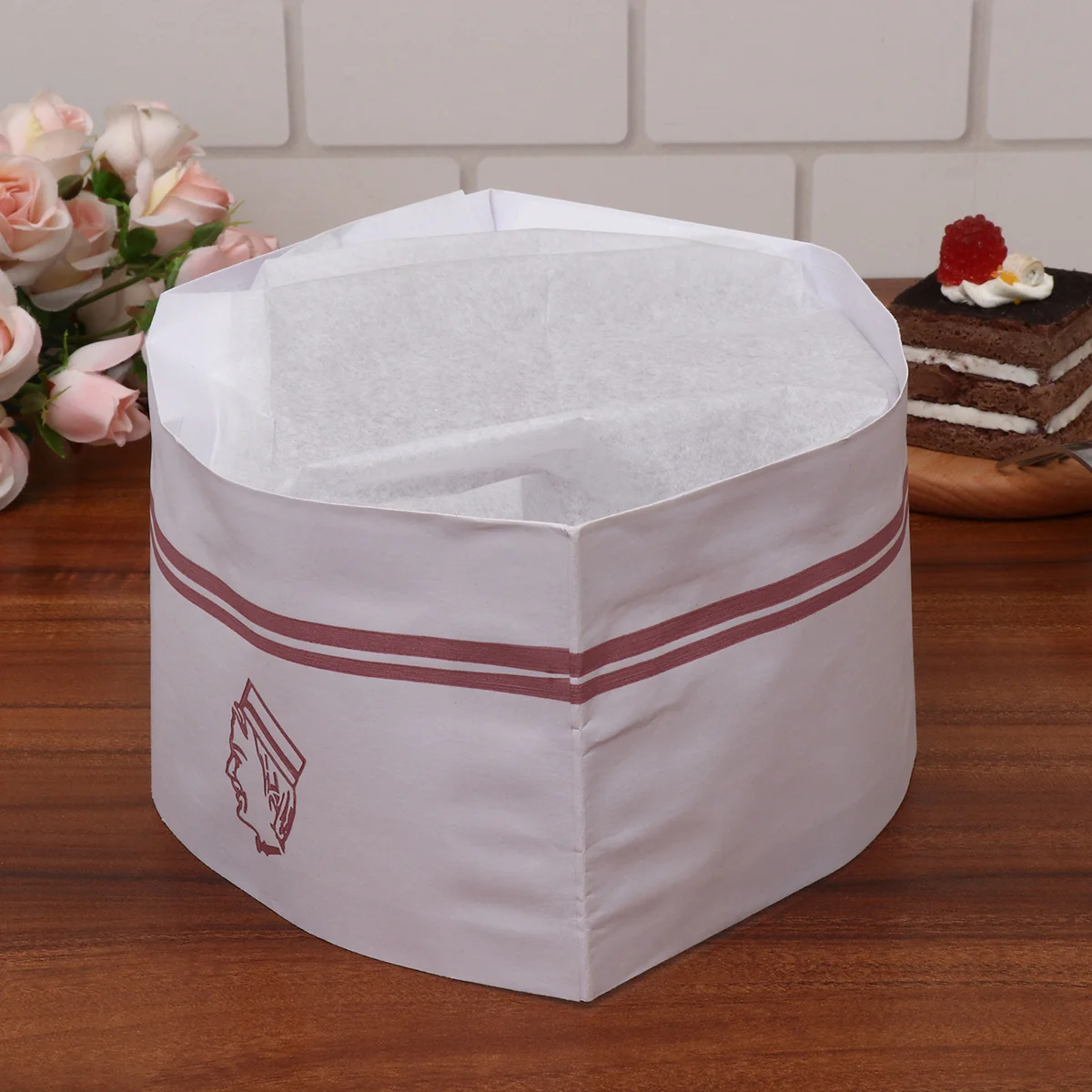 50 шт. одноразовые шапки шеф-повара легкие головные уборы простые кухонные