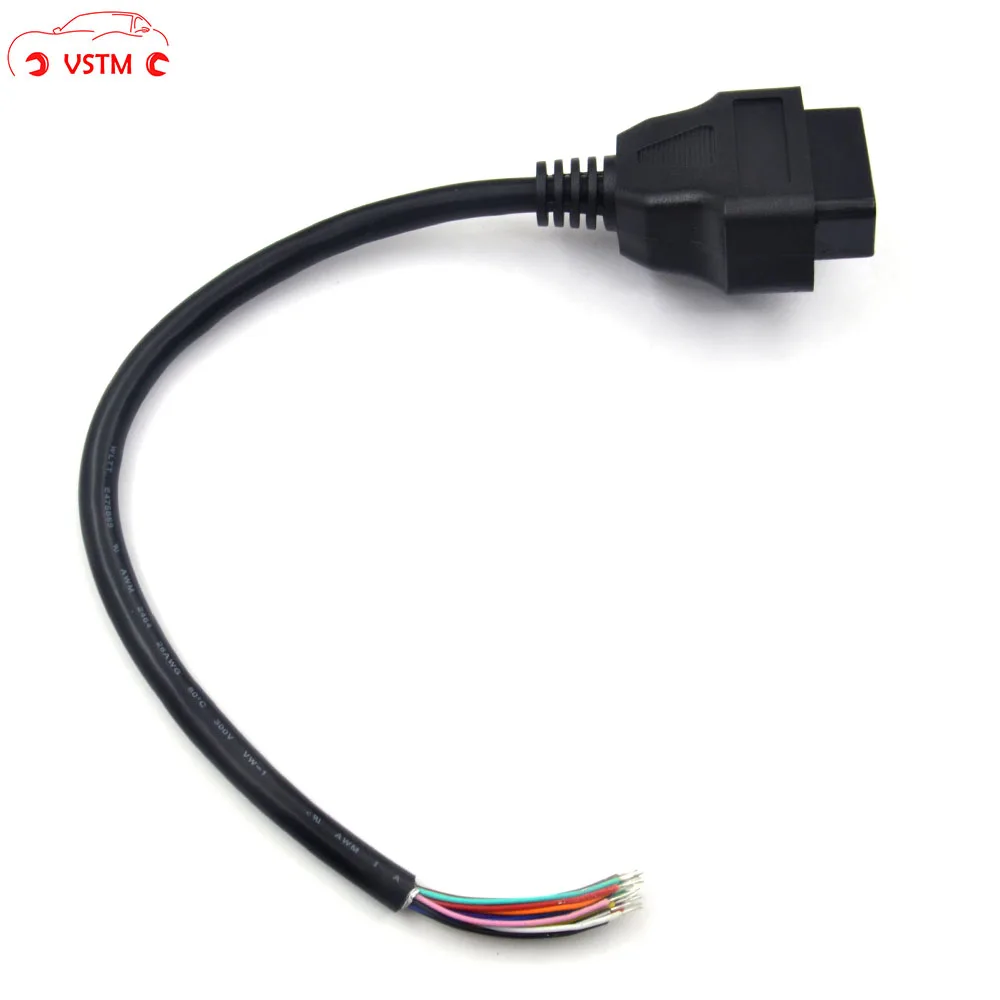 

2023 NEW 30CM 16 Pin Car Diagnostic Interface Tool Adapter OBD2 16pin Female Connector To Extension Male Opening OBDII Cable