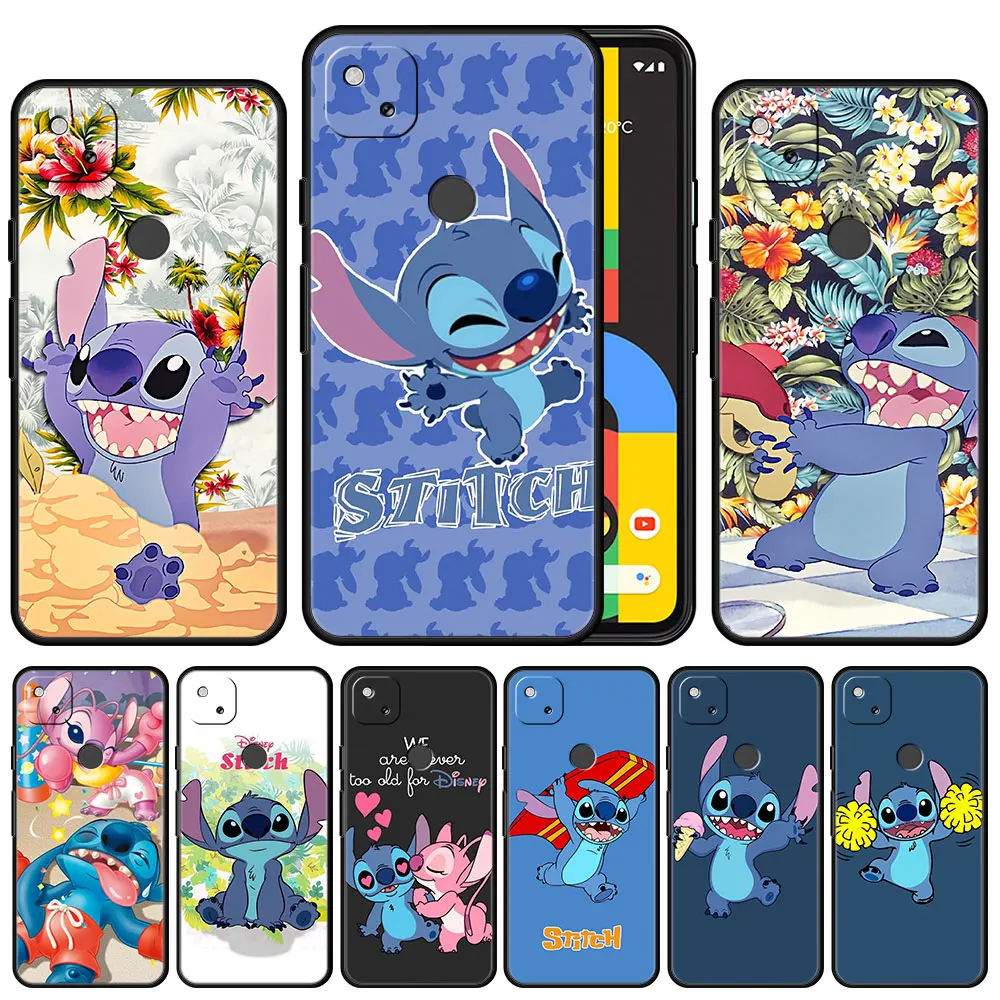 

Phone Case Cover for Google Pixel 5a 4a 3 4 XL 5 6 Pro 4G 5G Full Capinha Funda Original TPU Bag Cell Disney Stitch Art