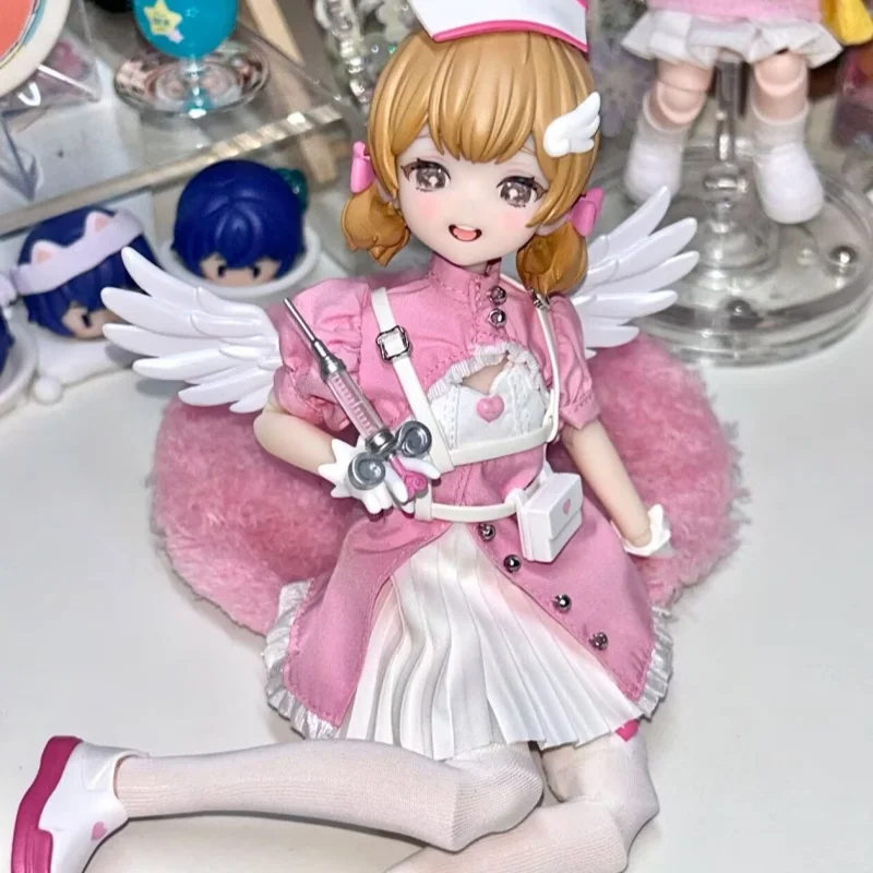 Фото Подлинная световая и кошмарная слепая коробка Bjd, милая кукла Kawaii, экшн-фигурка, декор для рабочего стола, милые игрушки, подарок для девочки №1