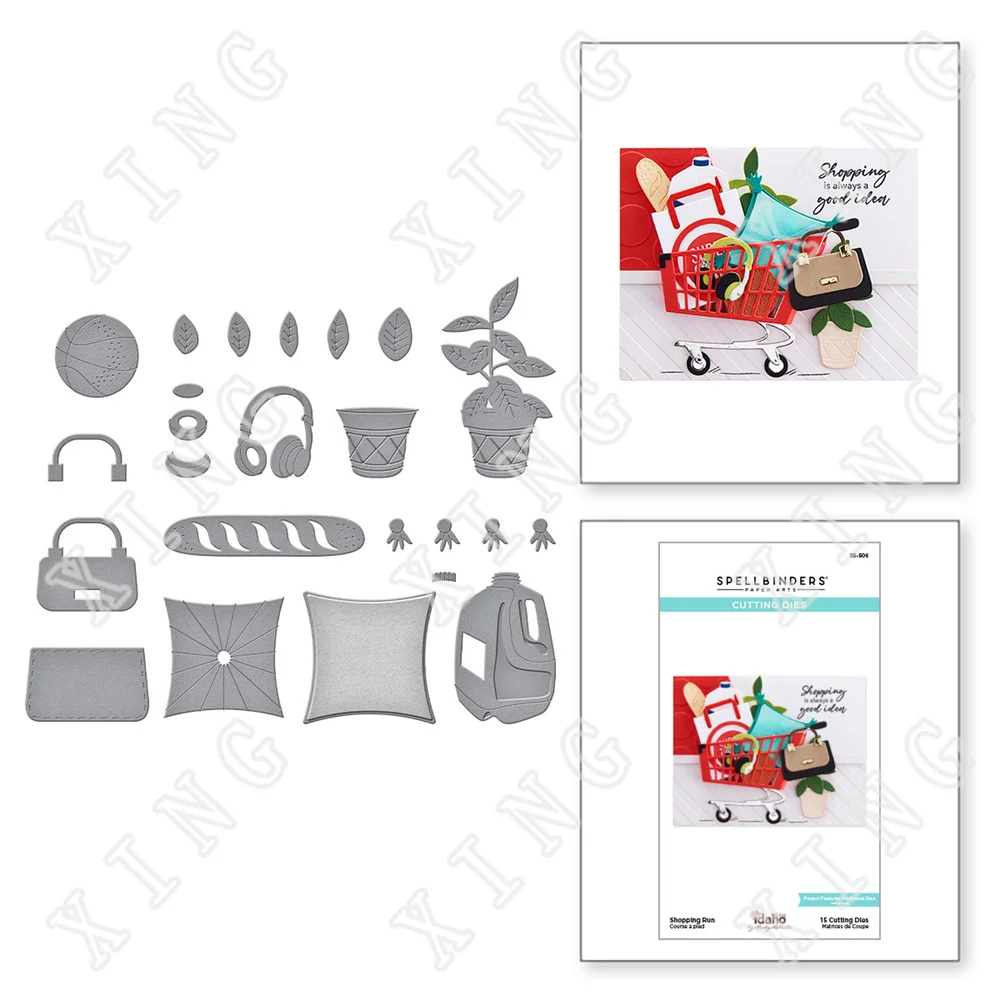 

Shopping Run Etched New Metal Cutting Dies Scrapbook Diary Decoration Stencil Embossing Template Diy Greeting Card Handmade