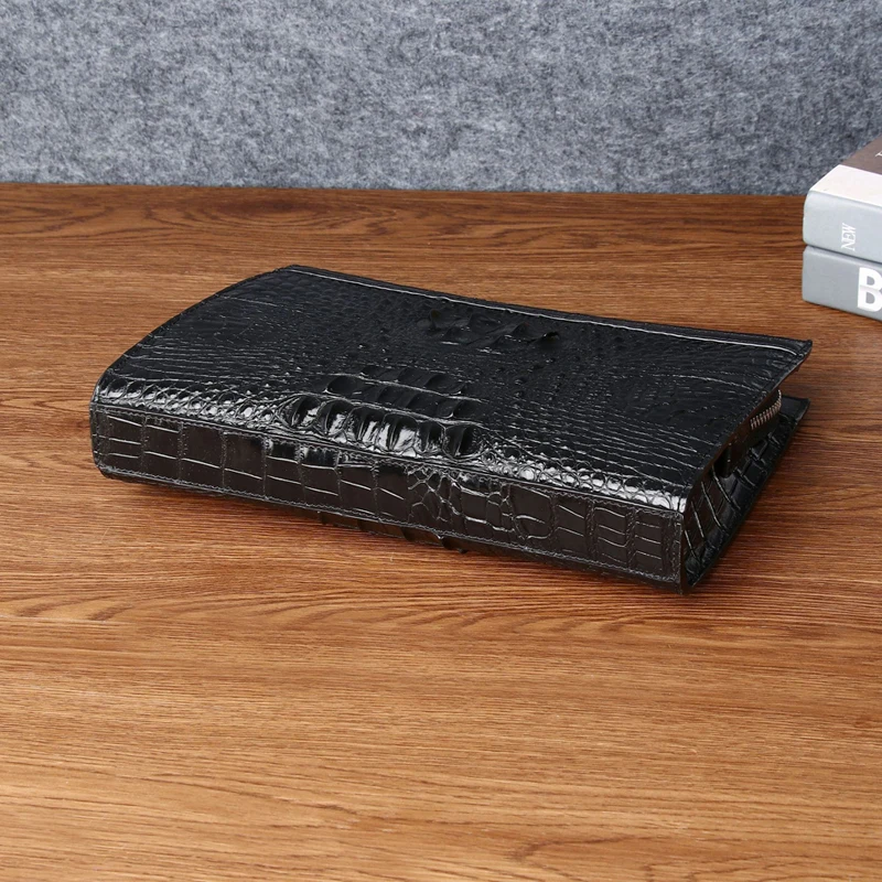 Новинка Зима 2023 мужской клатч из крокодиловой кожи портфель высококачественный