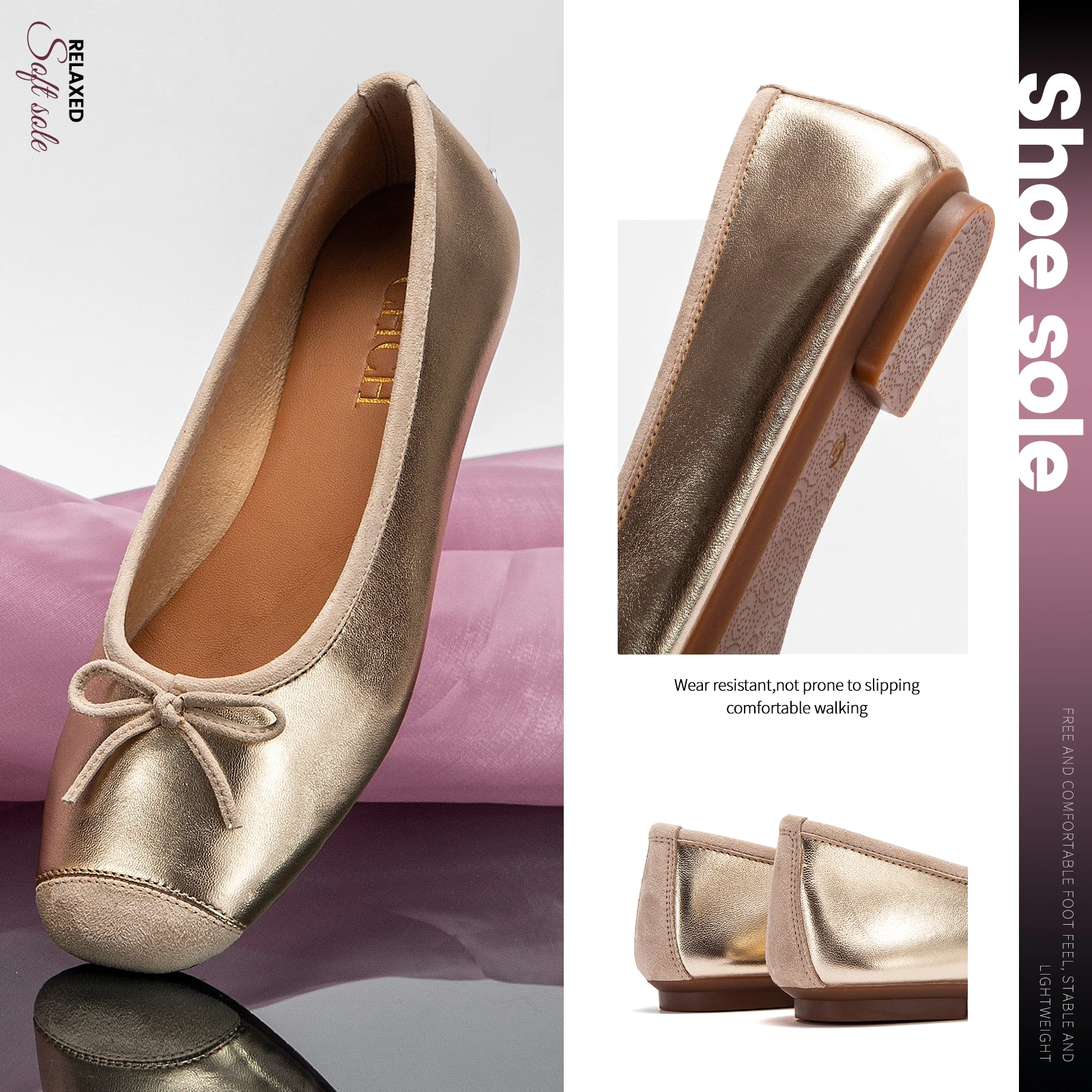 24 Новые французские балетки из овчины винтажный стиль украшения с бантом