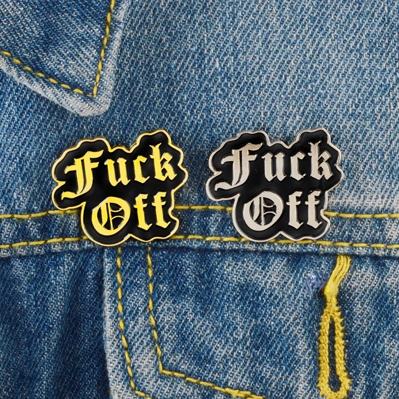 

"Fuck Off" Fashion Enamel Badge Pin Brooch
