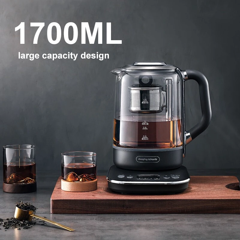 Фото Электрический чайник Morphy Richards, домашний многофункциональный 1,7 л, автоматическая подъемная чайная корзина, горшок для здоровья, автоматическое сохранение тепла №2
