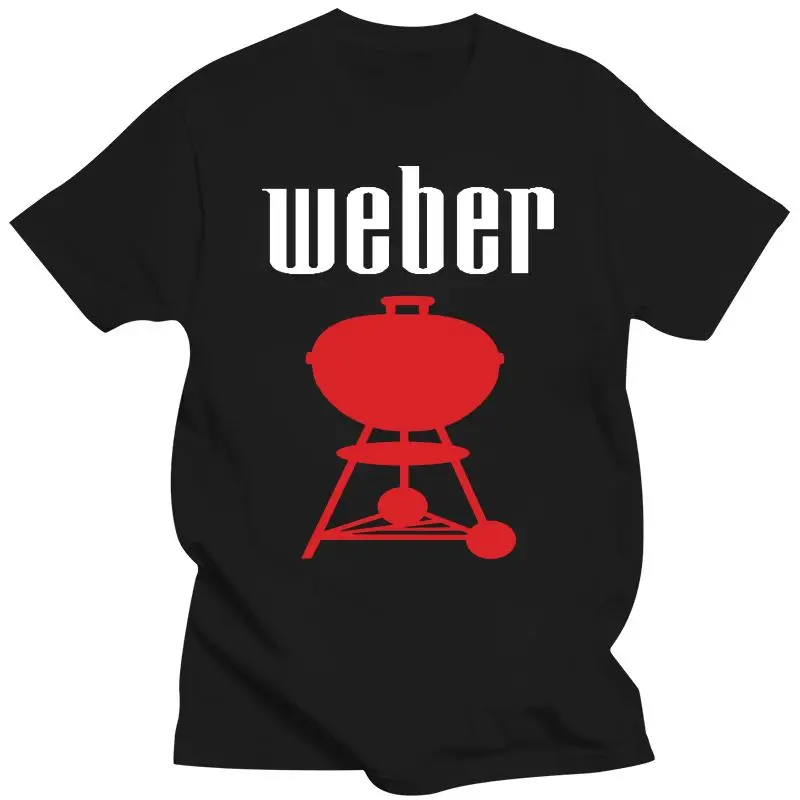 

Новая модная мужская футболка из хлопка бренда teeshirt weber bbq 2, черная футболка