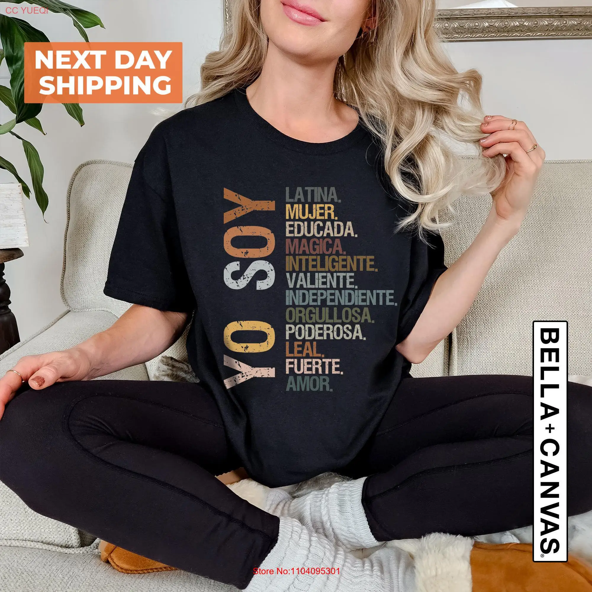 Футболка Yo Soy Mujer Latina Educada Magica Heritage Month s In Spanish Mexican Dia De Las Madres с длинными или