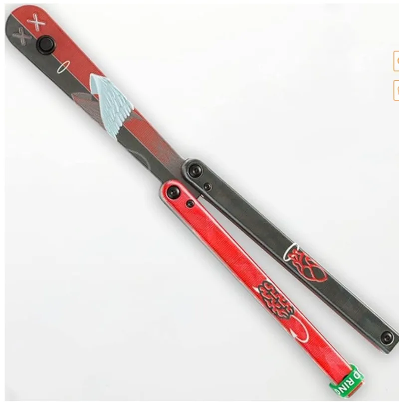 Фото Тренировочный складной нож Balisong для тренировок, тренажер для улицы, Tanto Pocket, без острых инструментов EDC, игрушечный нож, уличные инструменты №5