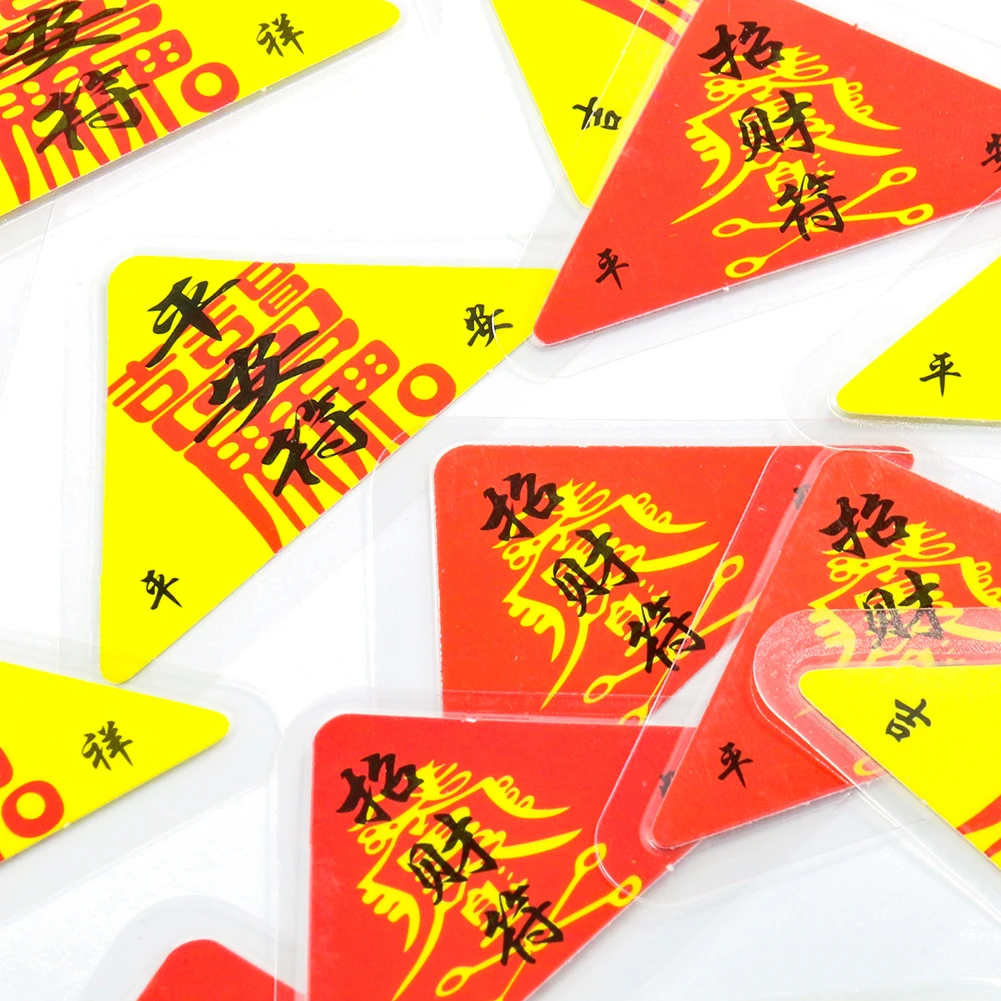 Креативные картонные треугольные очаровательные заклинания пин Чжао Цай 20 шт., персональное религиозное письмо, благоприятный подарок, поздравительная открытка