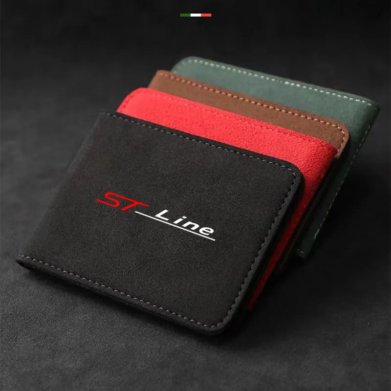 

Suede Car Driving Documents Auto Driver License Credit Card Bag Case Cover for Ford ST Focus ST Mondeo Car Accessories