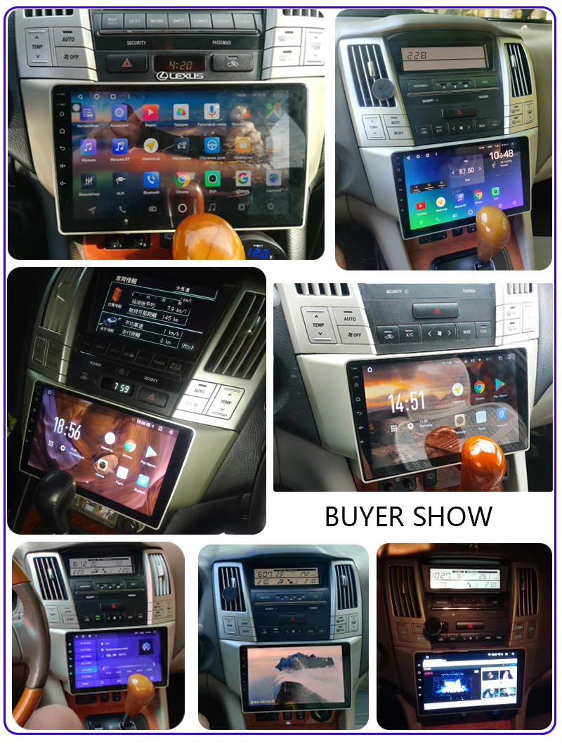 Автомагнитола на Android для TOYOTA Harrier/LEXUS RX300 330 350 400h 2 Din GPS-навигация мультимедийный