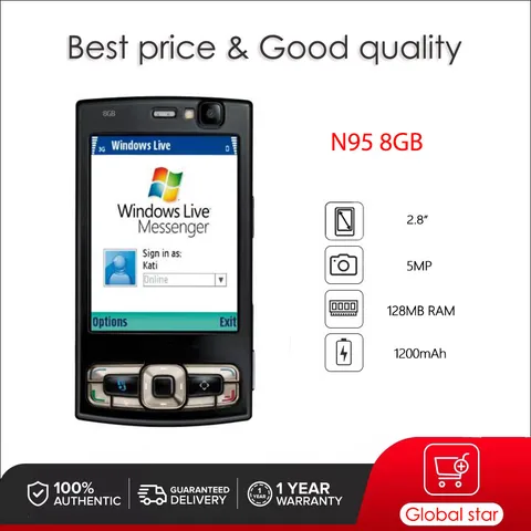 Оригинальная разблокированная N95 8 ГБ 5 МП WIFI Bluetooth FM радио мобильный телефон русская арабская иврит клавиатура сделано в Финляндии