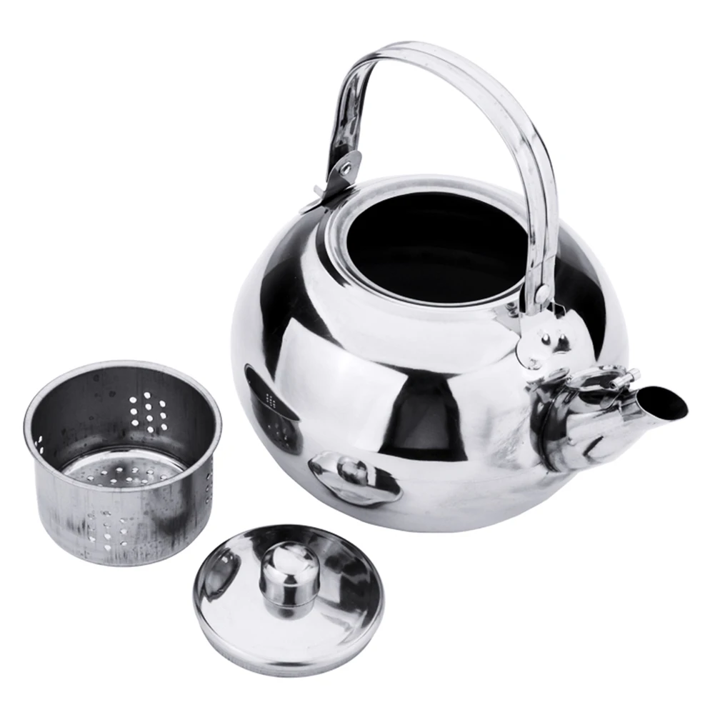 

Stainless Steel Teapot With Filter 1/1.5/2 /2.5L Water Kettle Hotel Restaurant Tea Pot With Strainer Home Office Tea Coffee Pot