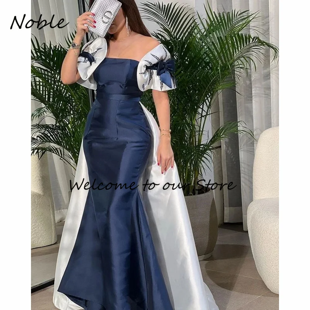

Noble Elegant Off-The Shoulder Formal Occasion Gowns Sequined Evening Dresses Satin Party Dress for Women Long Prom Gown