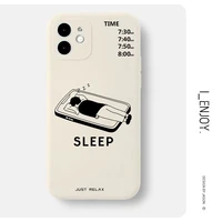 just relax case for iphone 13 case silicon for iphone 11 12 13 pro max xr 7 8 11 pro x xs max plus mini phone cover
