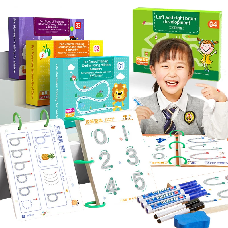 Children Montessori Drawing Toy Pen Control Training Color Shape Math Match Game Set Toddler Learning Activities Educational Toy Children Montessori Drawing Toy Pen Control Training Color Shape Math Match Game Set Toddler Learning Activities Educational Toy