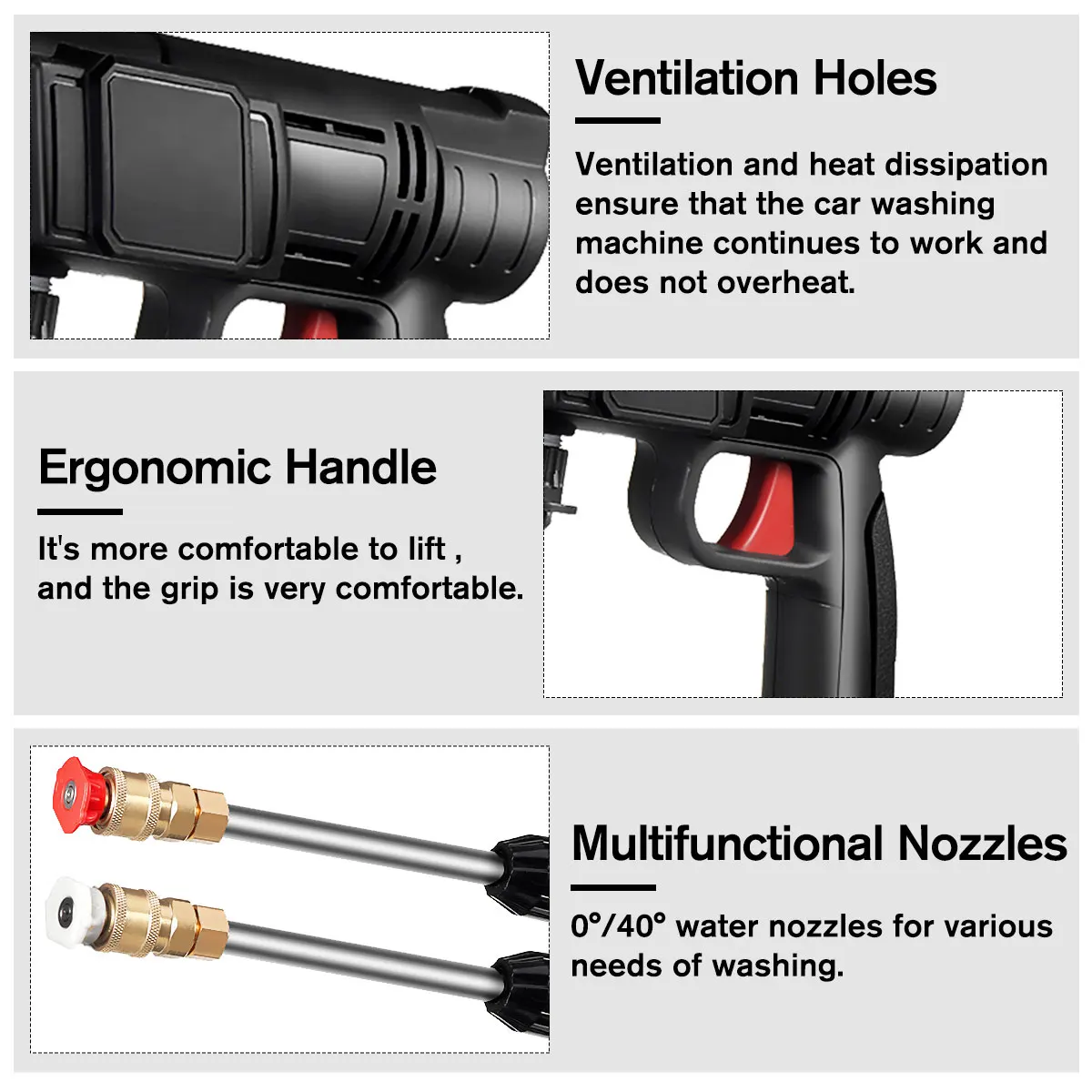 Беспроводная электрическая мойка высокого давления 20 бар 10000 мАч перезаряжаемая