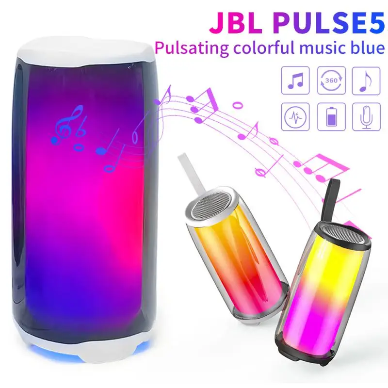 

100% Original JBL PULSE 5 LED Flashing Light Speaker IPX7 Waterproof Outdoor Bass Loundspeaker Subwoofer Radio Player Boombox