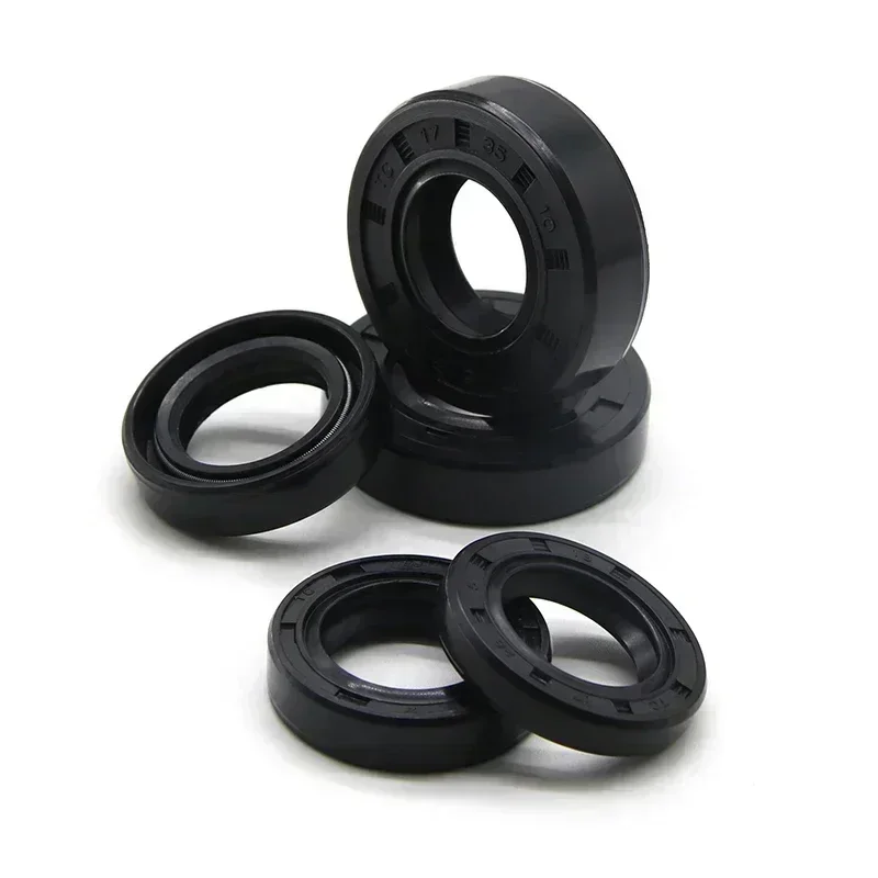 2/5pcs Black NBR Oil Seals ID17mm TC-17*25/27/28/30/32/35/40/45/47*5/7/8/10mm Double Lip Nitrile Rubber Shaft Sealing Gaskets