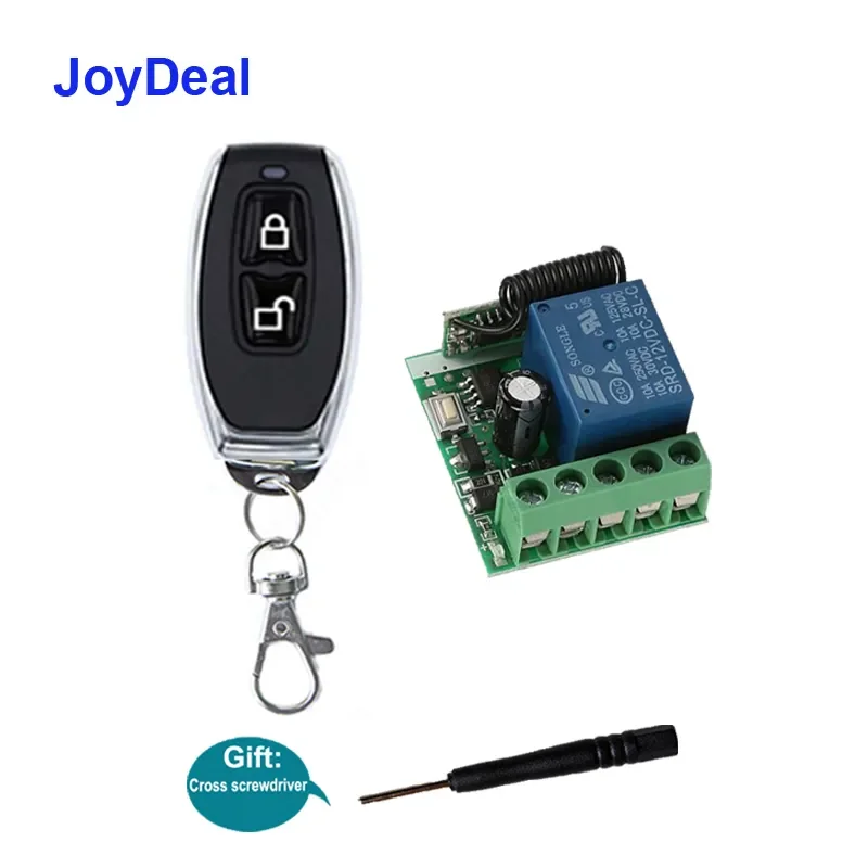 

NEW 433Mhz Wireless RF Remote Control DC 12V 1CH Receiver Module Car Electronic Garage Lock Door Controller