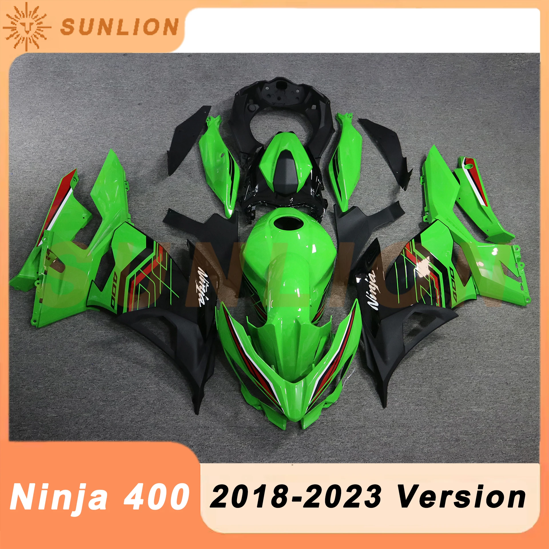 

Motorcycle Full Body Kits Fairing For KAWASAKI Ninja400 / Ninja 400 / EX 400 2018 2019 2020 2021 2022 2023 ABS Injection