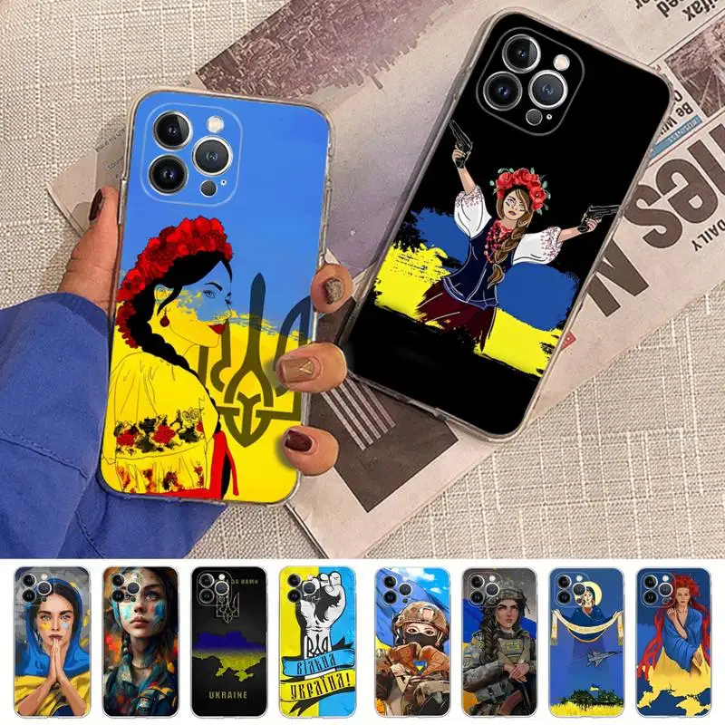 

Ukraine girl Phone Case Silicone Soft for iphone 14 13 12 11 Pro Mini XS MAX 8 7 6 Plus X XS XR Cover