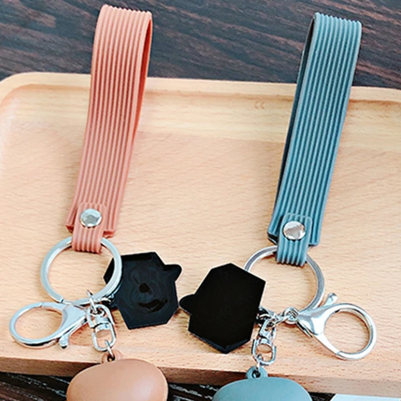 

Cartoon Monkey Keychains Cute Silicone for KEY Chain Lovers Hanging for KEY Ring
