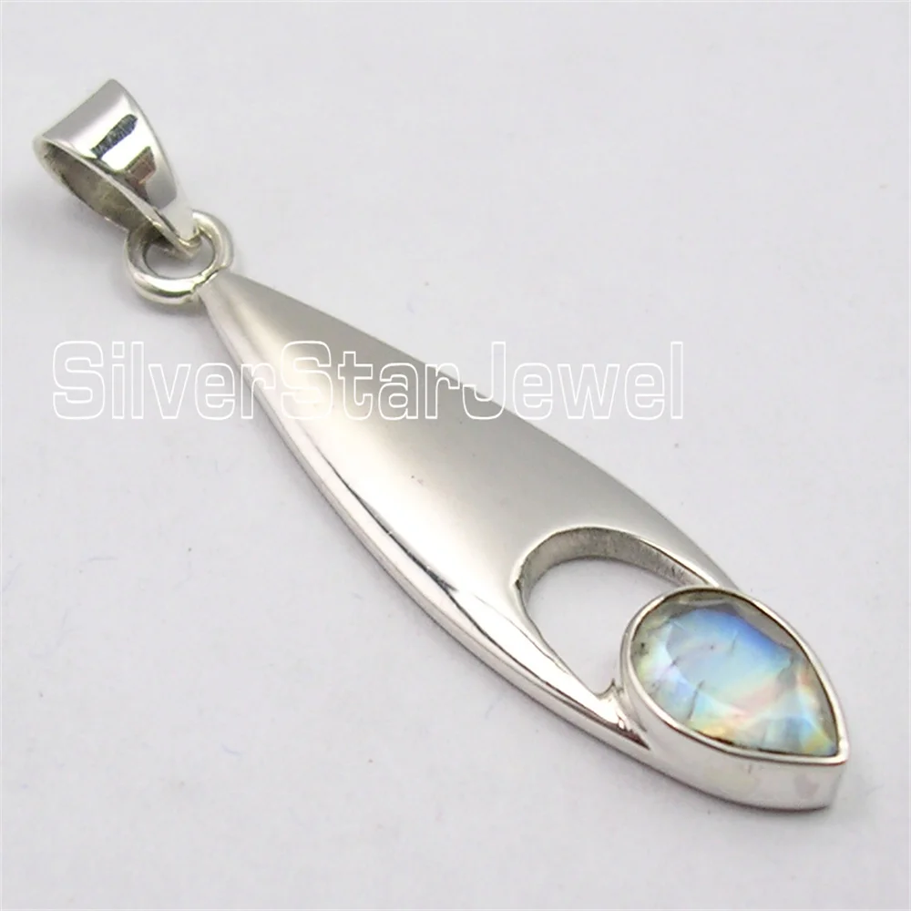 

Many Color India Semi-precious Stone Pendant 1.7"